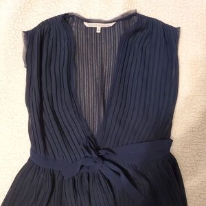 Sleeveless sheer wrap top